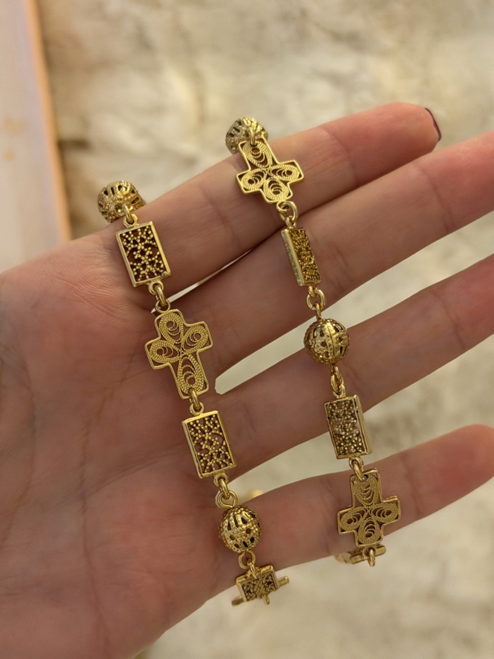 NWOT GAS BIJOU Long Gold Necklace - Picture 6 of 8